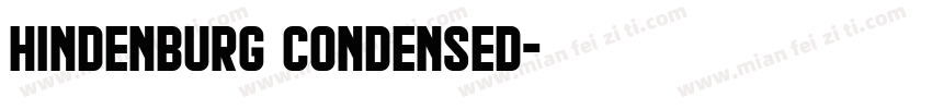 Hindenburg Condensed字体转换